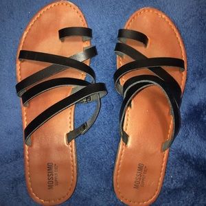 Black strappy sandals